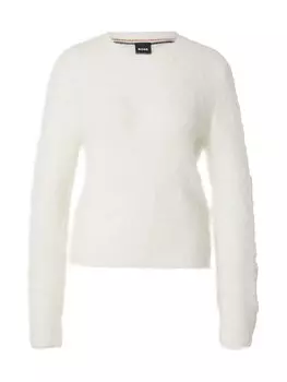 Базовый свитер BOSS Sweater Fleuretty, белый