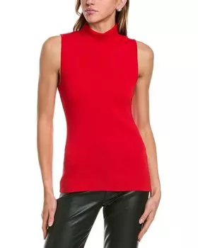 BCBGMAXAZRIA Пуловер с воротником-стойкой, красный