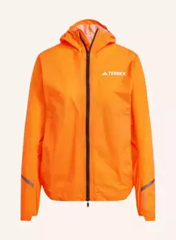 Беговая куртка terrex xperior 2 5l light rain rdy Adidas, оранжевый