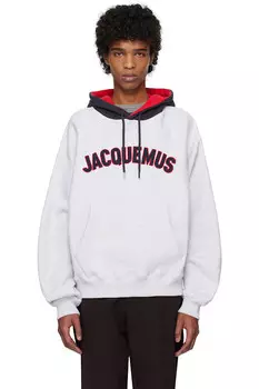 Бейсбольная худи Jacquemus, серый