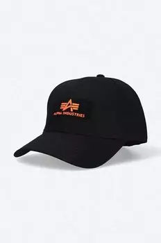 Бейсбольная кепка Alpha Industries, черный
