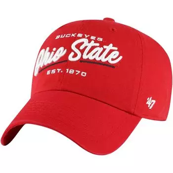 Бейсболка 47 Ohio State Buckeyes, алый