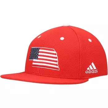 Бейсболка adidas Nebraska Huskers, алый