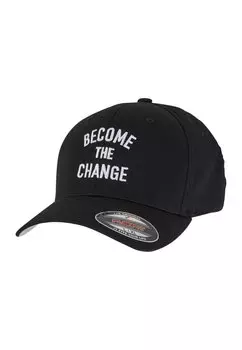 Бейсболка BECOME THE CHANGE WORDING COMBED Mister Tee, черный