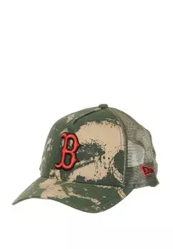Бейсболка BOSTON SOX FRAME A-FRAME ADJUSTABLE TRUCKER SPRAY RIPSTOP New Era, зеленый
