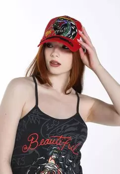 Бейсболка Ed Hardy, красный