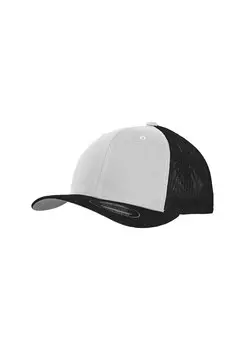 Бейсболка Flexfit, черный/белый