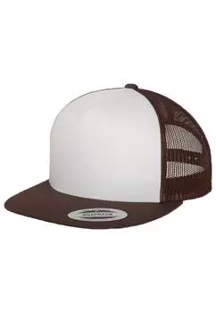 Бейсболка Flexfit, цвет brn/wht/brn