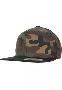Бейсболка Flexfit, цвет green camo/black