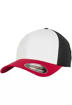 Бейсболка Flexfit, цвет red/white/black
