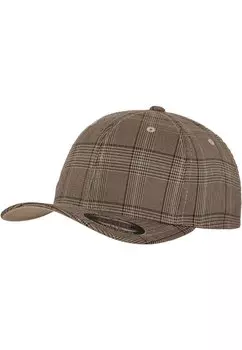 Бейсболка Flexfit GLEN CHECK, коричневый