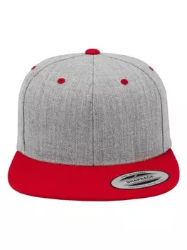 Бейсболка Flexfit Snapback, цвет heather/red