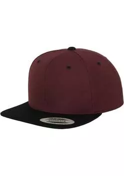 Бейсболка Flexfit Snapback, цвет maroon/blk