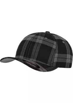 Бейсболка Flexfit TARTAN PLAID, черный