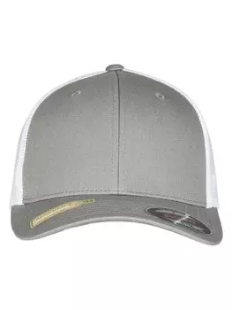 Бейсболка Flexfit Trucker, цвет grey/white