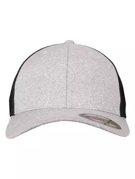 Бейсболка Flexfit Trucker, цвет heather/black