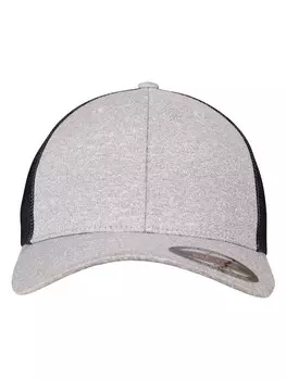 Бейсболка Flexfit Trucker, цвет heather/navy