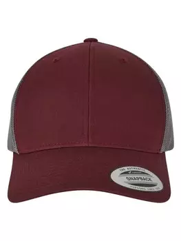 Бейсболка Flexfit Trucker, цвет maroon/grey