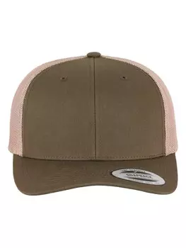 Бейсболка Flexfit Trucker, цвет mossgreen/khaki