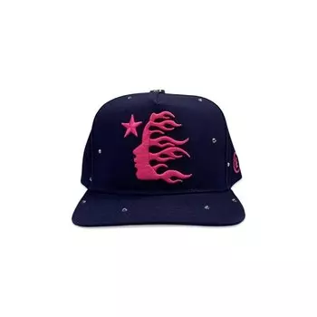 Бейсболка Hellstar OG Logo Snapback Hat With Rhinestones, темно-синий