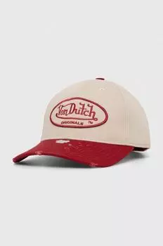 Бейсболка из хлопка Von Dutch, красный