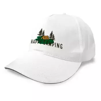Бейсболка Kruskis Happy Camping, белый