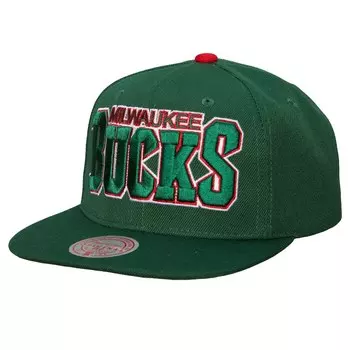 Бейсболка Mitchell & Ness Milwaukee Bucks, зеленый