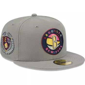 Бейсболка New Era Brooklyn Nets, серый