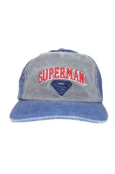 Бейсболка с логотипом Superman, серый