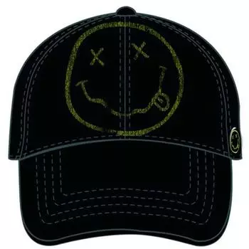 Бейсболка с ремешком Grunge Smile Nirvana, черный