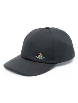 Бейсболка с вышивкой Orb Vivienne Westwood, синяя