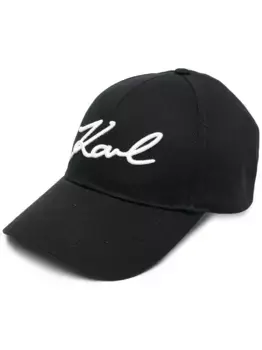 Бейсболка Signature из органического хлопка KARL LAGERFELD, черный