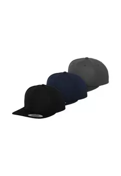 Бейсболка SNAPBACK 3-PACK Flexfit, черный
