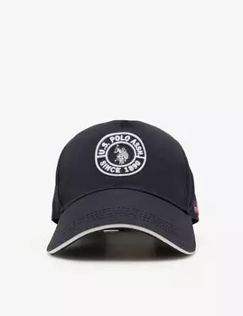 Бейсболка U.S. Polo Assn. Mens Raised Embroidered Logo, темно-синий