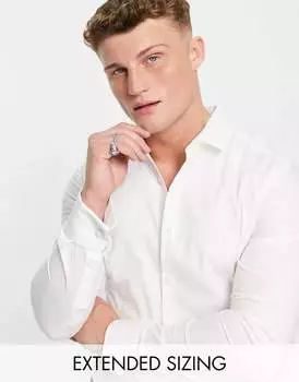 Белая деловая рубашка с двойными манжетами ASOS Royal Oxford