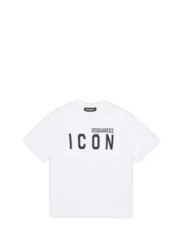 Белая детская футболка Dsquared