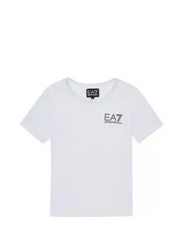 Белая детская футболка Ea7