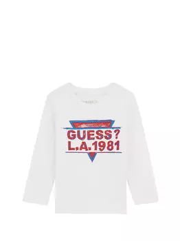 Белая детская футболка Guess