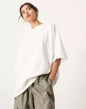 Белая футболка оверсайз премиум-класса ASOS