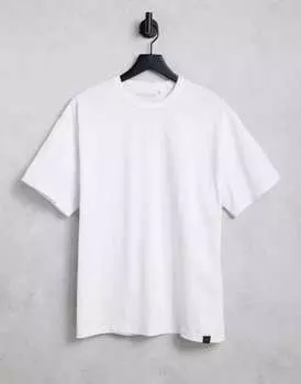 Белая футболка оверсайз Pull&Bear