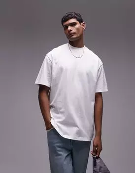 Белая футболка оверсайз Topman