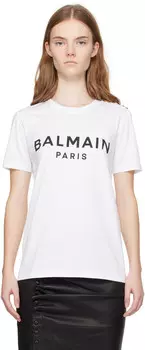 Белая футболка «Париж» Balmain