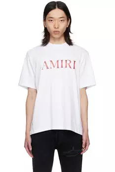 Белая футболка с градиентом «Amiri»