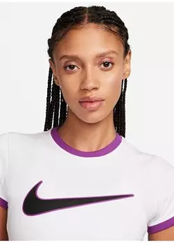 Белая футболка с круглым вырезом FV5310-101-W NSW TEE BBY SW Nike, белый