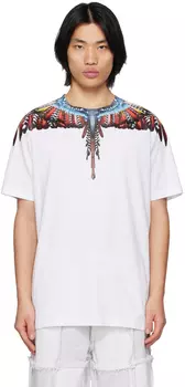 Белая футболка с крыльями гризли Marcelo Burlon County of Milan