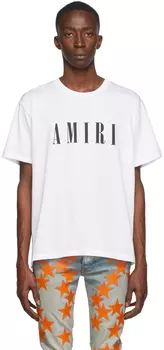 Белая футболка с логотипом Core AMIRI