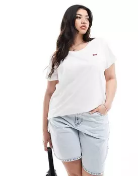 Белая футболка с логотипом Levi's Plus