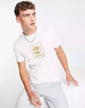 Белая футболка с логотипом Timberland Stack