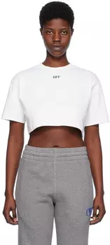 Белая футболка с надписью Off Off-White
