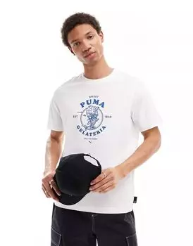 Белая футболка с рисунком PUMA Gelato